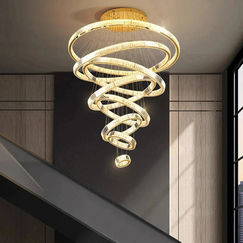 Luminaire Lustre design contemporain en fer et cristal – Référence : Aurelien7924- - Nexa Lights