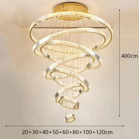 Luminaire Lustre design contemporain en fer et cristal – Référence : Aurelien7924- - Nexa Lights