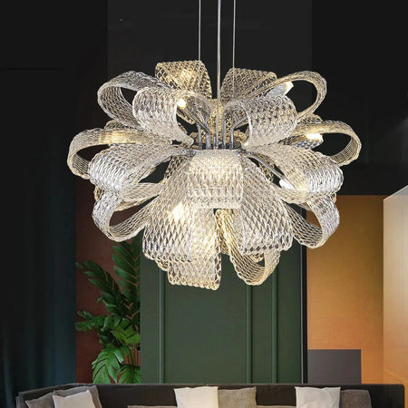 Luminaire Lustre design contemporain en verre – Référence : Elora7385- - Nexa Lights