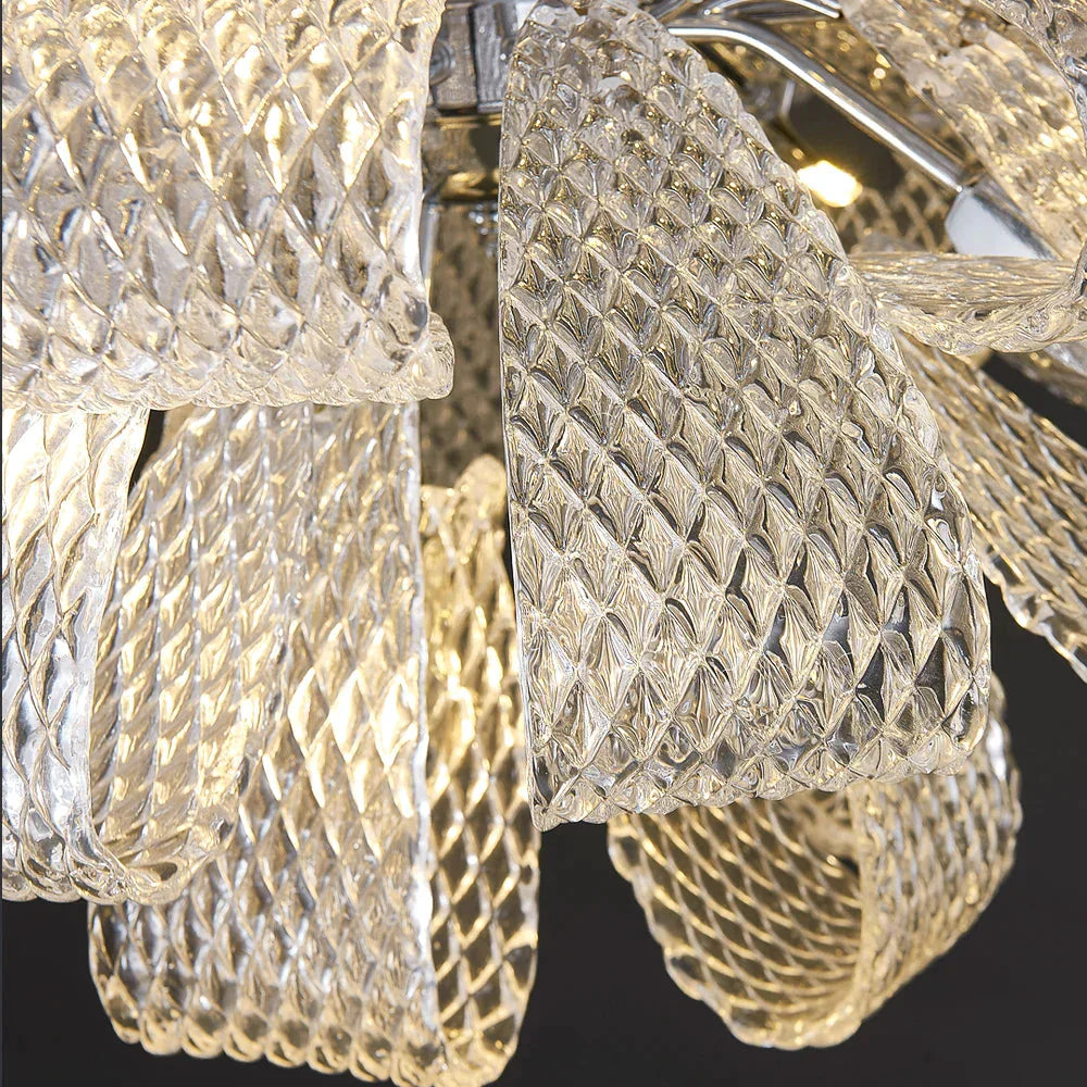 Luminaire Lustre design contemporain en verre – Référence : Elora7385- - Nexa Lights