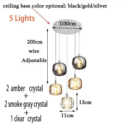 Luminaire Lustre design élégant en cristal – Référence : Marzela8421- - Nexa Lights