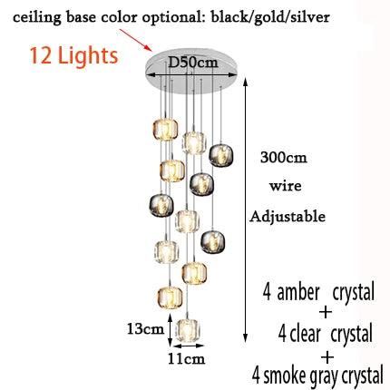 Luminaire Lustre design élégant en cristal – Référence : Marzela8421- - Nexa Lights