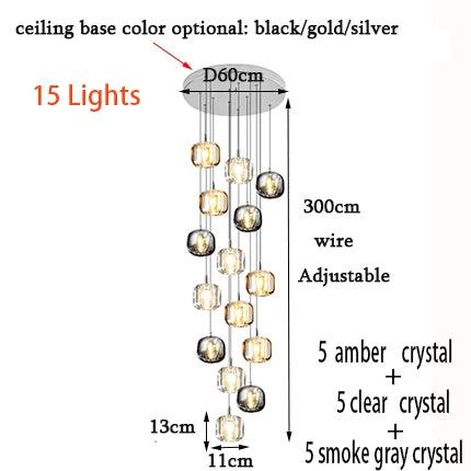 Luminaire Lustre design élégant en cristal – Référence : Marzela8421- - Nexa Lights