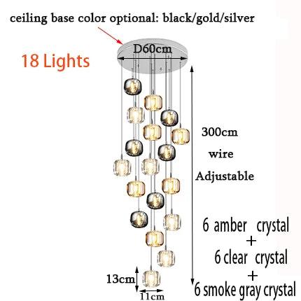 Luminaire Lustre design élégant en cristal – Référence : Marzela8421- - Nexa Lights