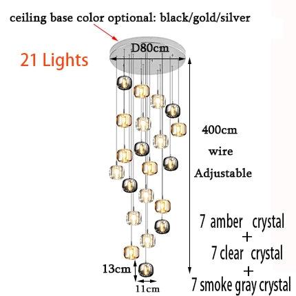 Luminaire Lustre design élégant en cristal – Référence : Marzela8421- - Nexa Lights