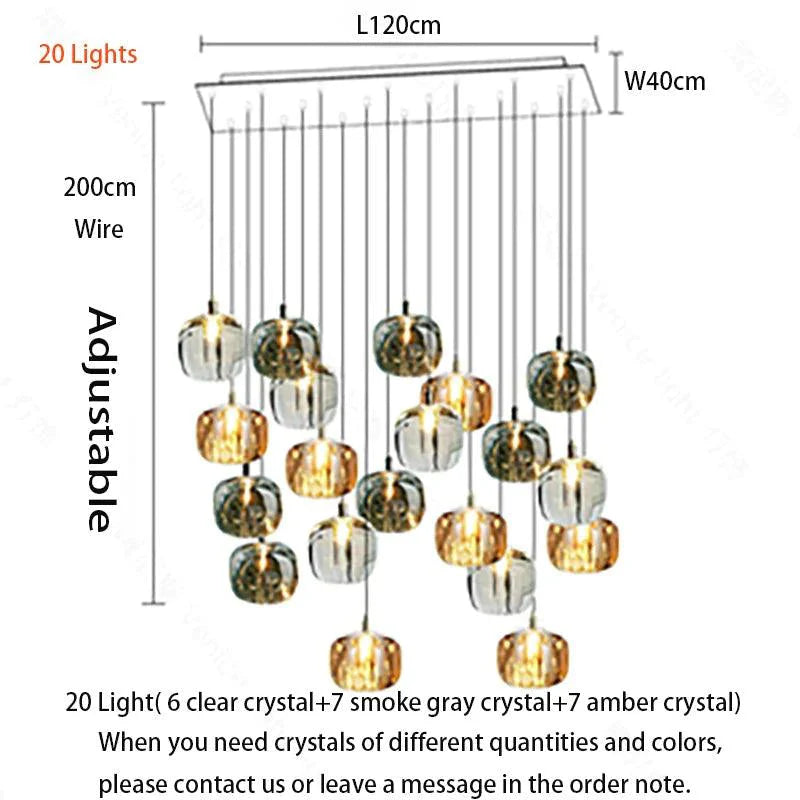Luminaire Lustre design élégant en cristal – Référence : Marzela8421- - Nexa Lights