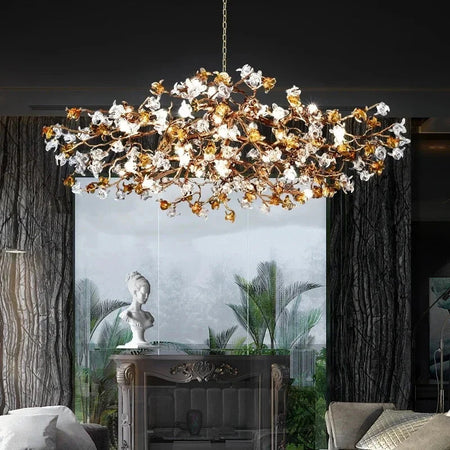 Luminaire Lustre design en cuivre raffiné – Référence : Thalès3021- - Nexa Lights