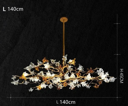 Luminaire Lustre design en cuivre raffiné – Référence : Thalès3021- - Nexa Lights