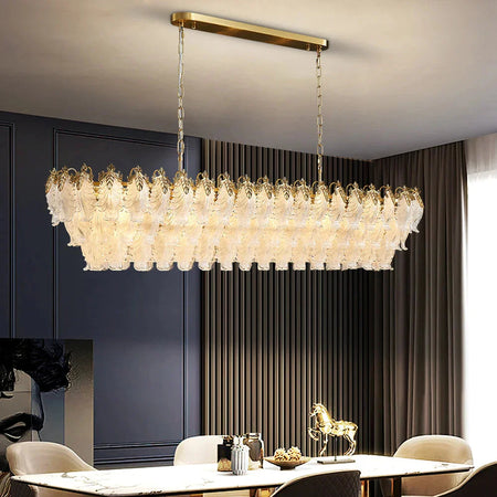 Luminaire Lustre design en verre LED – Référence : Solène3847- - Nexa Lights