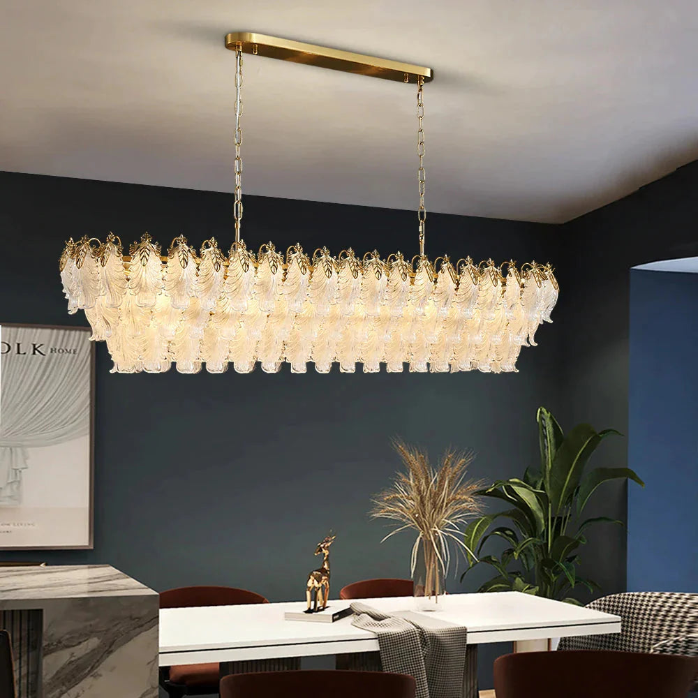 Luminaire Lustre design en verre LED – Référence : Solène3847- - Nexa Lights