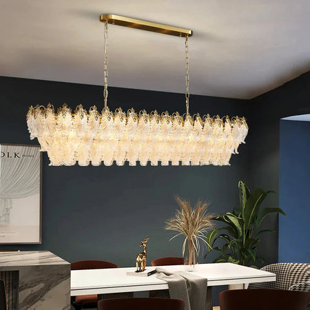 Luminaire Lustre design en verre LED – Référence : Solène3847- - Nexa Lights