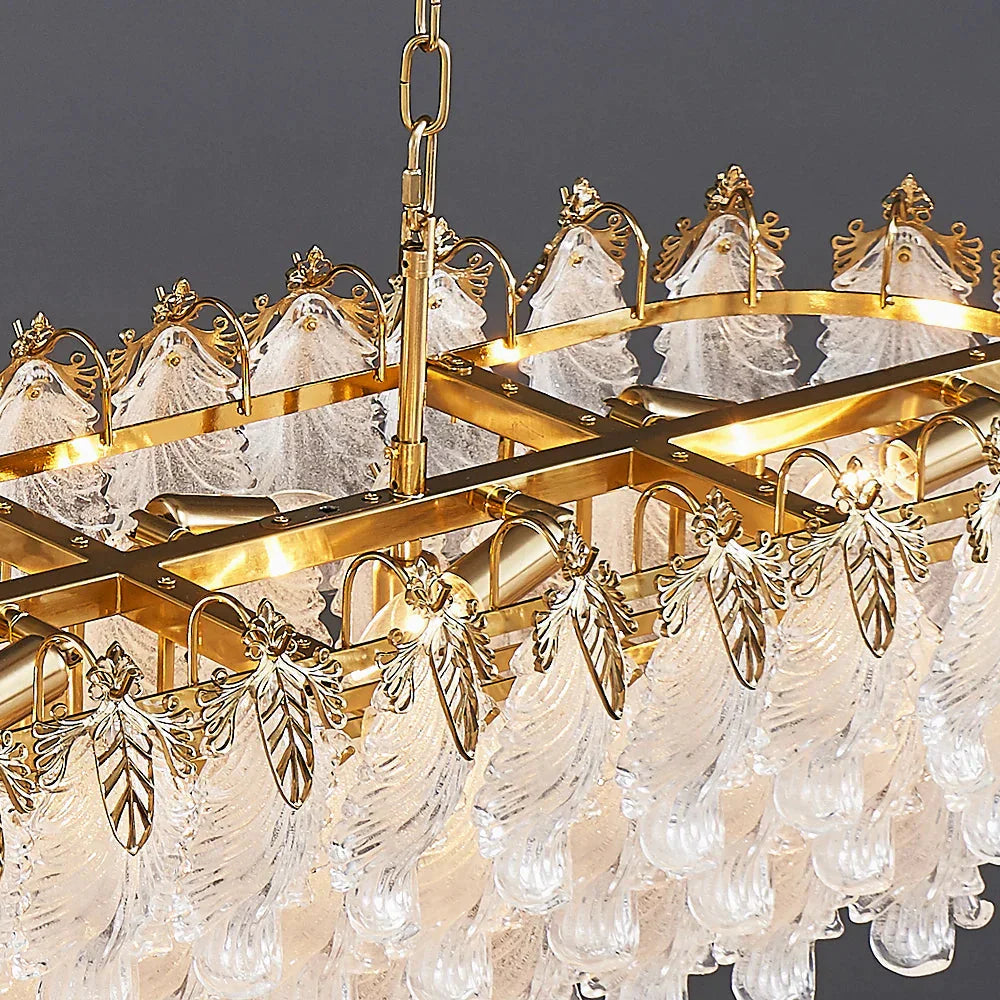 Luminaire Lustre design en verre LED – Référence : Solène3847- - Nexa Lights
