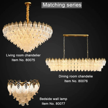 Luminaire Lustre design en verre LED – Référence : Solène3847- - Nexa Lights