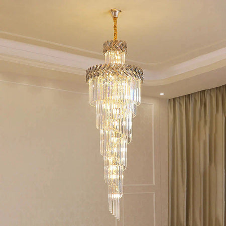 Luminaire Lustre design épuré en cristal – Référence : Elowen8231- - Nexa Lights