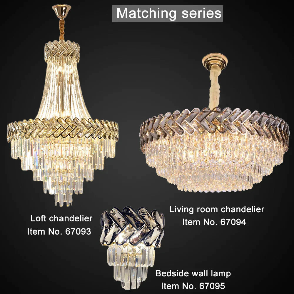 Luminaire Lustre design épuré en cristal – Référence : Elowen8231- - Nexa Lights