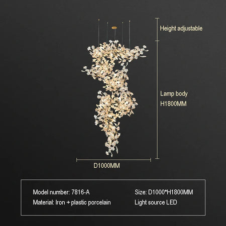 Luminaire Lustre design nordique en cristal – Référence : Elysia3857- - Nexa Lights