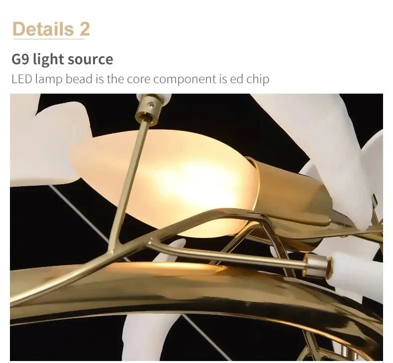 Luminaire Lustre design nordique en cristal – Référence : Elysia3857- - Nexa Lights