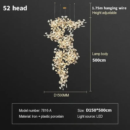 Luminaire Lustre design nordique en cristal – Référence : Elysia3857- - Nexa Lights