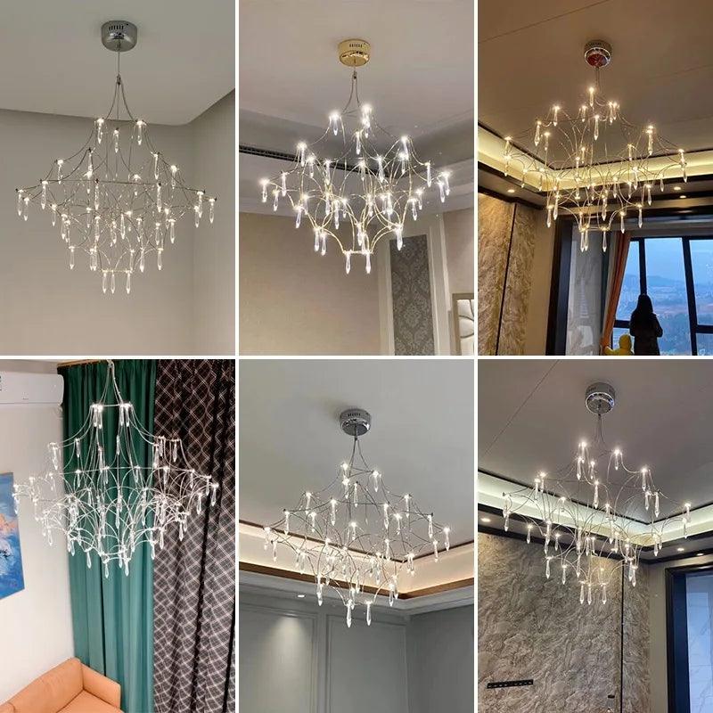 Luminaire Lustre design postmoderne en cristal – Référence : Elowen8375- - Nexa Lights