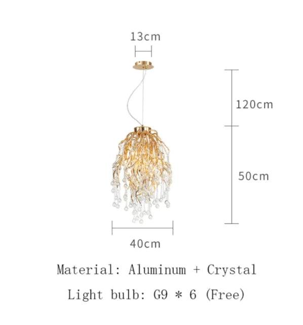 Luminaire Lustre design postmoderne en cristal – Référence : Melian8371- - Nexa Lights