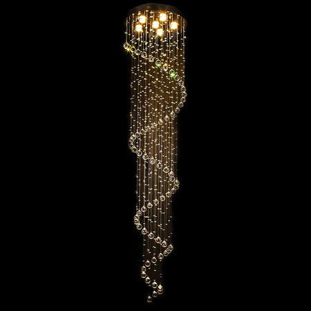 Luminaire Lustre design spirale en cristal – Référence : Elowen3847- - Nexa Lights