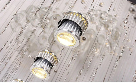 Luminaire Lustre design spirale en cristal – Référence : Elowen3847- - Nexa Lights