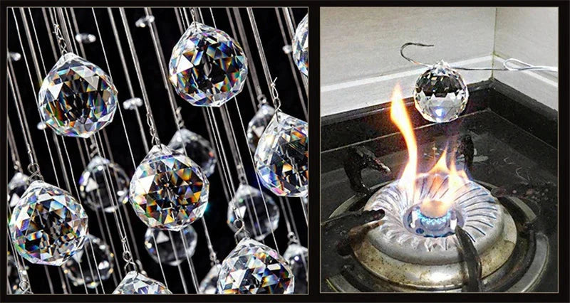 Luminaire Lustre design spirale en cristal – Référence : Elowen3847- - Nexa Lights