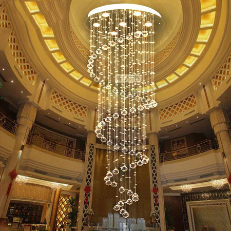 Luminaire Lustre design spirale en cristal – Référence : Elowen3847- - Nexa Lights