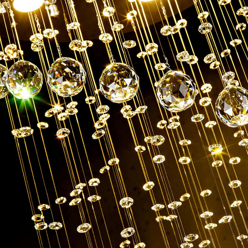Luminaire Lustre design spirale en cristal – Référence : Elowen3847- - Nexa Lights