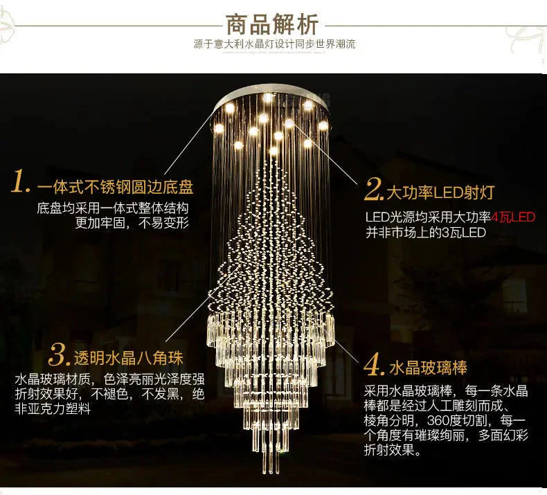 Luminaire Lustre éclat cristallin – Référence : Elowen7834- - Nexa Lights