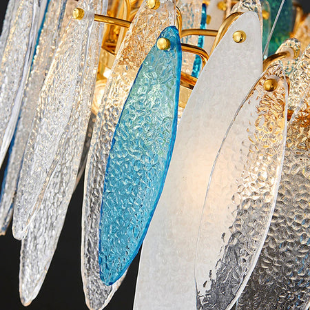 Luminaire Lustre élégance contemporaine au verre ondulé – Référence : Elowen5372- - Nexa Lights