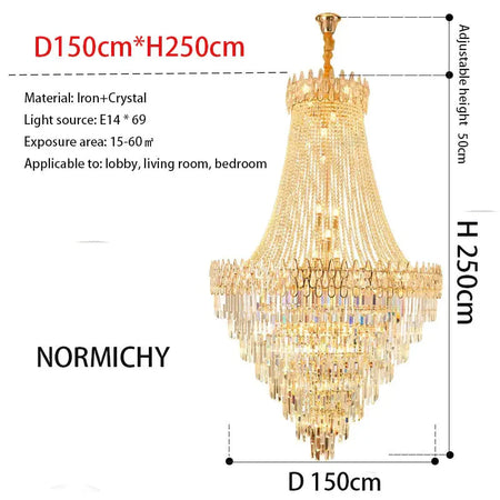 Luminaire Lustre élégance en cristal nordique – Référence : Elowen7423- - Nexa Lights