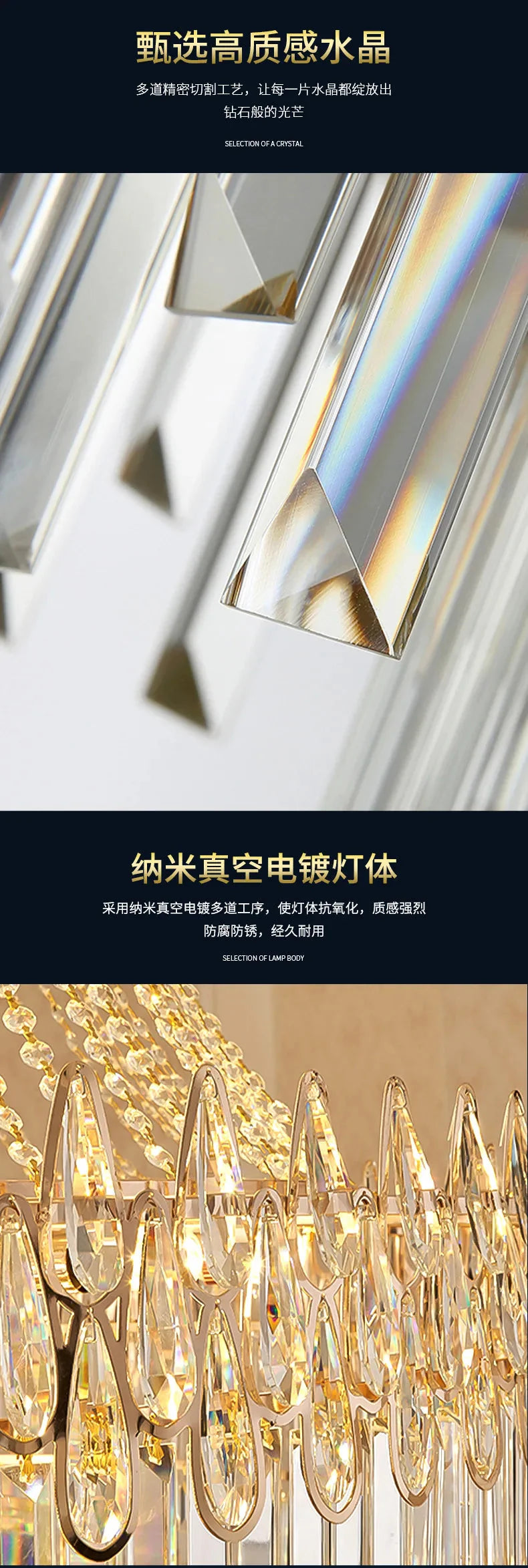 Luminaire Lustre élégance en cristal nordique – Référence : Elowen7423- - Nexa Lights