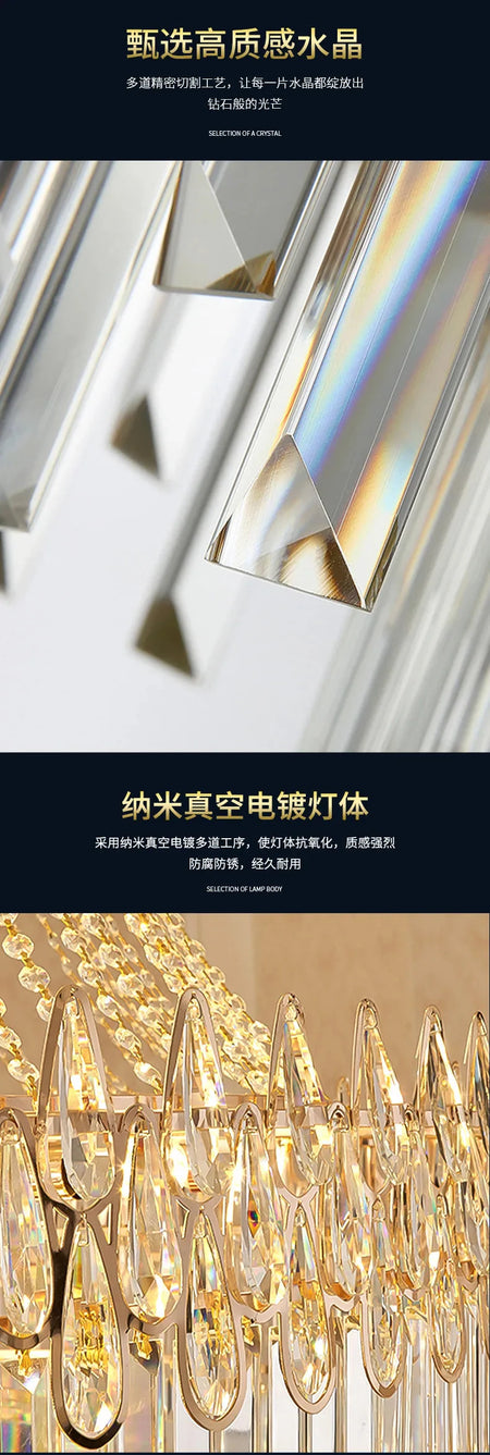 Luminaire Lustre élégance en cristal nordique – Référence : Elowen7423- - Nexa Lights