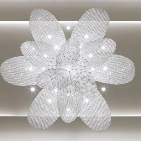 Luminaire Lustre feuilles en cristal scintillantes – Référence : Maelis8371- - Nexa Lights