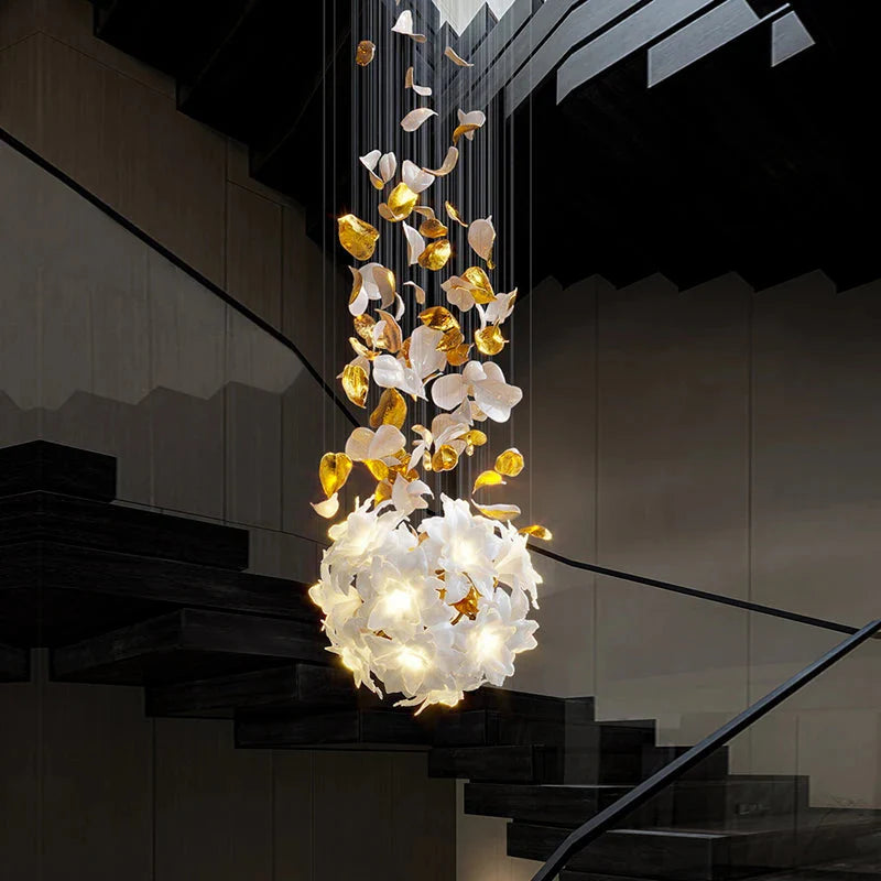 Luminaire Lustre fleurs volantes en cristal – Référence : Aelion3847- - Nexa Lights
