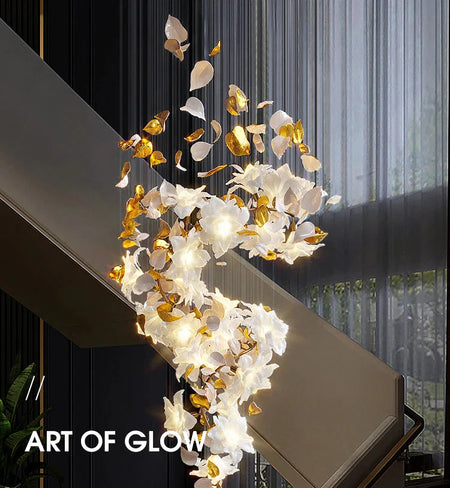 Luminaire Lustre fleurs volantes en cristal – Référence : Aelion3847- - Nexa Lights