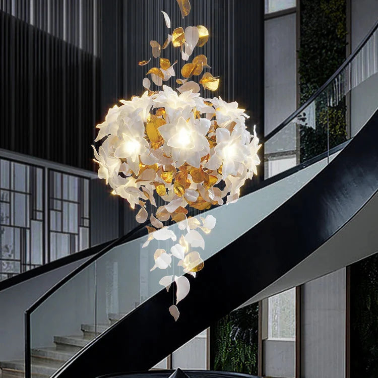 Luminaire Lustre fleurs volantes en cristal – Référence : Aelion3847- - Nexa Lights