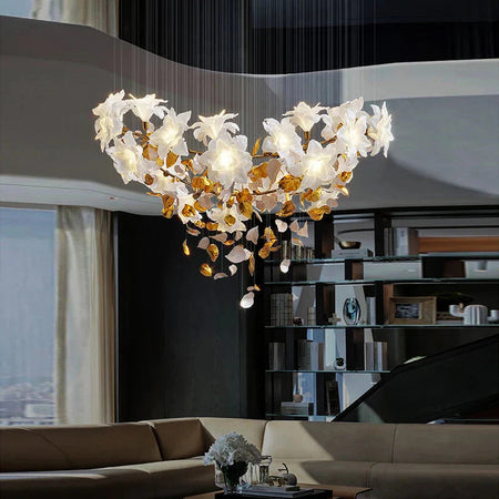 Luminaire Lustre fleurs volantes en cristal – Référence : Aelion3847- - Nexa Lights