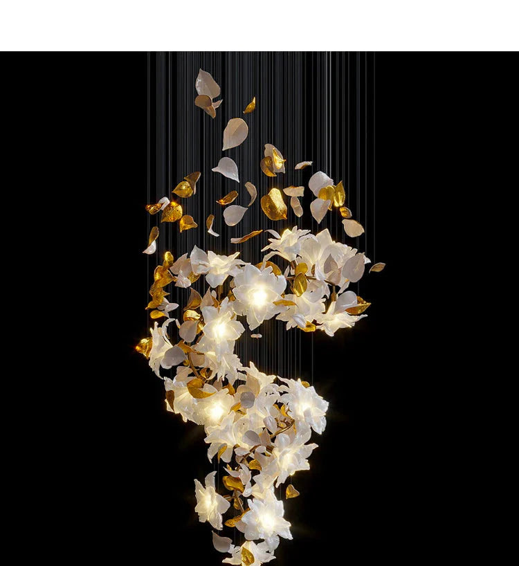 Luminaire Lustre fleurs volantes en cristal – Référence : Aelion3847- - Nexa Lights