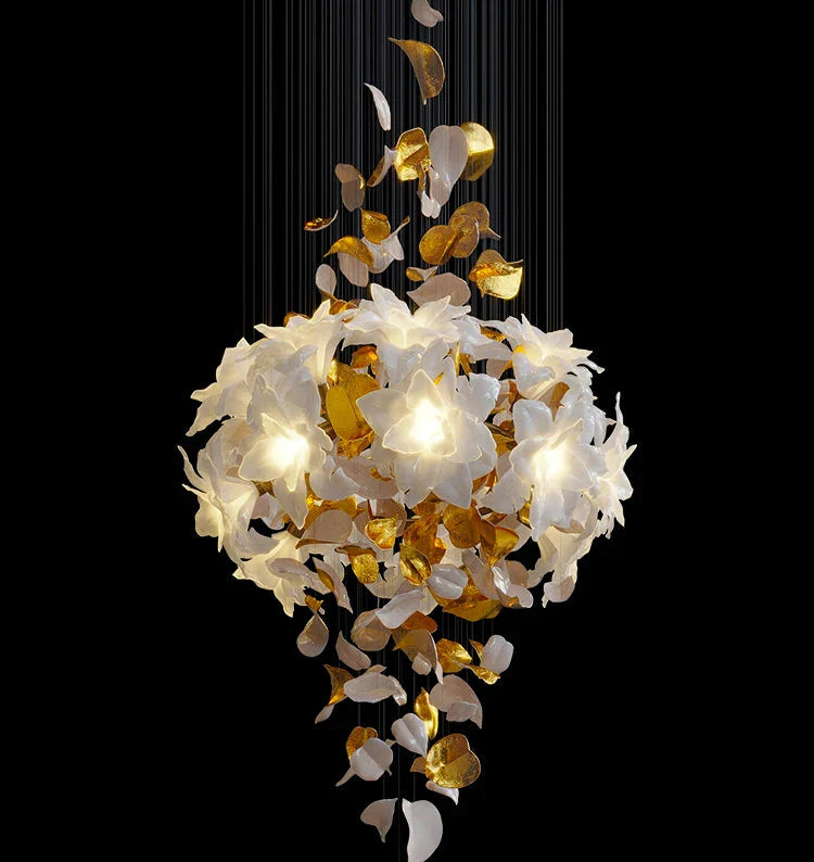 Luminaire Lustre fleurs volantes en cristal – Référence : Aelion3847- - Nexa Lights
