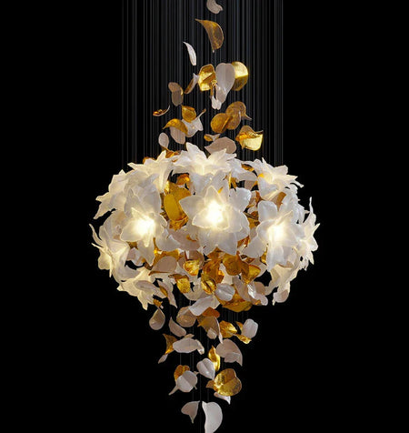 Luminaire Lustre fleurs volantes en cristal – Référence : Aelion3847- - Nexa Lights