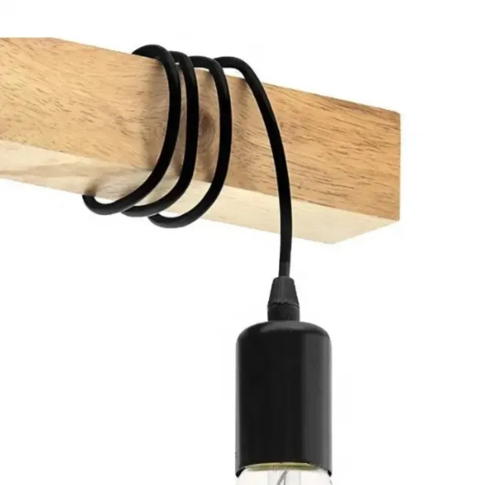 Luminaire Plafonnier Design Rétro Bois – Référence: Léo2841- - Nexa Lights