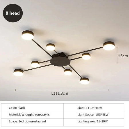 Luminaire Plafonnier à Bras Multiples Élégant – Référence : Elowen5342- - Nexa Lights