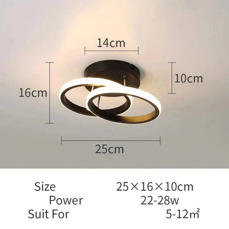 Luminaire Plafonnier anneaux lumineux élégants – Référence : Elowen5632- - Nexa Lights