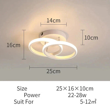 Luminaire Plafonnier anneaux lumineux élégants – Référence : Elowen5632- - Nexa Lights