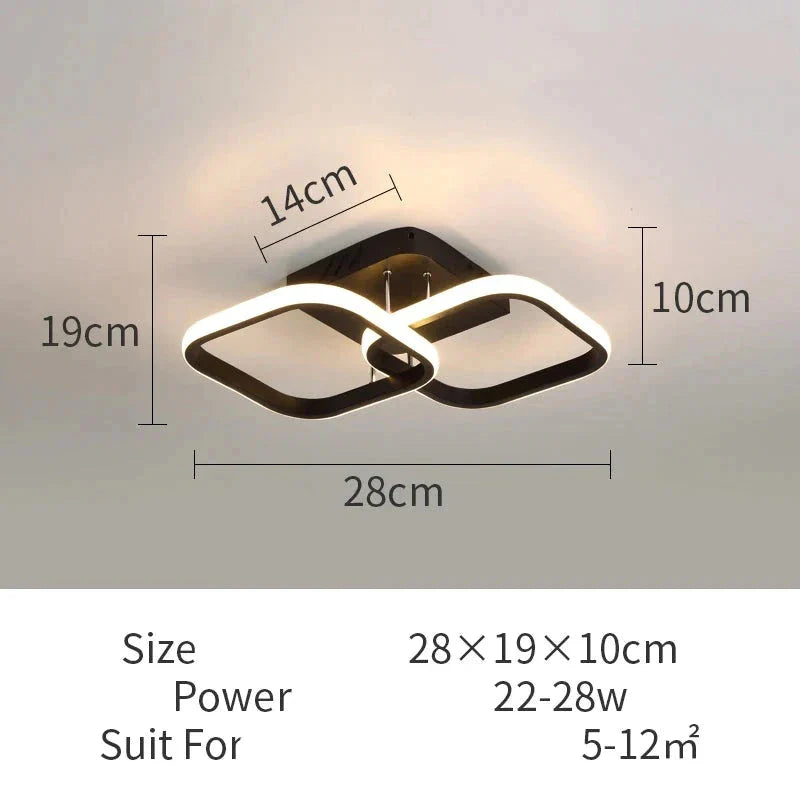Luminaire Plafonnier anneaux lumineux élégants – Référence : Elowen5632- - Nexa Lights