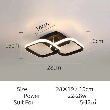 Luminaire Plafonnier anneaux lumineux élégants – Référence : Elowen5632- - Nexa Lights