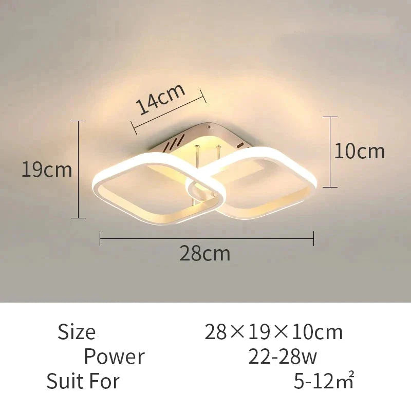 Luminaire Plafonnier anneaux lumineux élégants – Référence : Elowen5632- - Nexa Lights