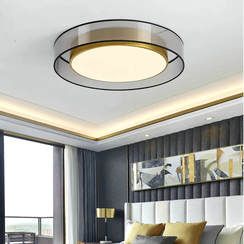 Luminaire Plafonnier cercle doré élégant – Référence : Naël4532- - Nexa Lights